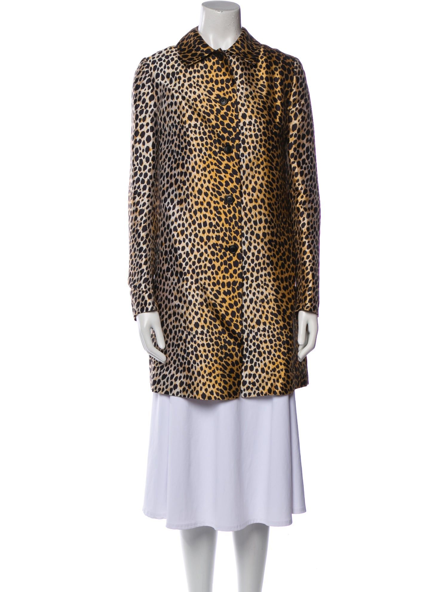 Dolce & Gabbana Silk Animal Print Coat