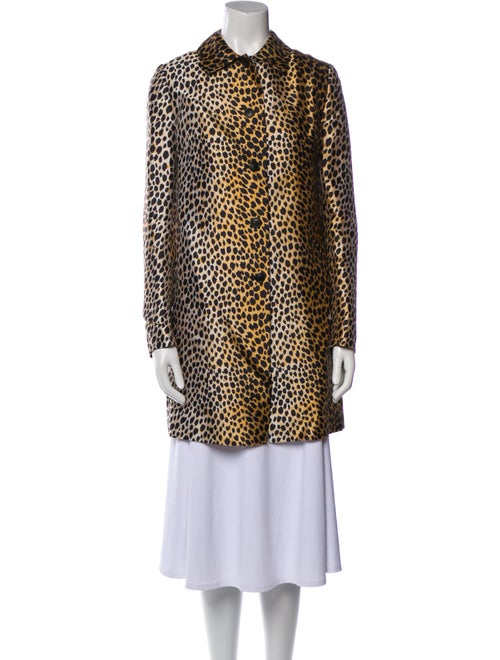 Dolce & Gabbana Silk Animal Print Coat