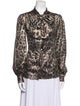 Dolce & Gabbana Silk Printed Button-Up Top w/ Tags