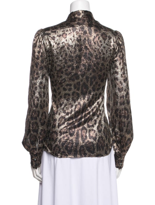 Dolce & Gabbana Silk Printed Button-Up Top w/ Tags