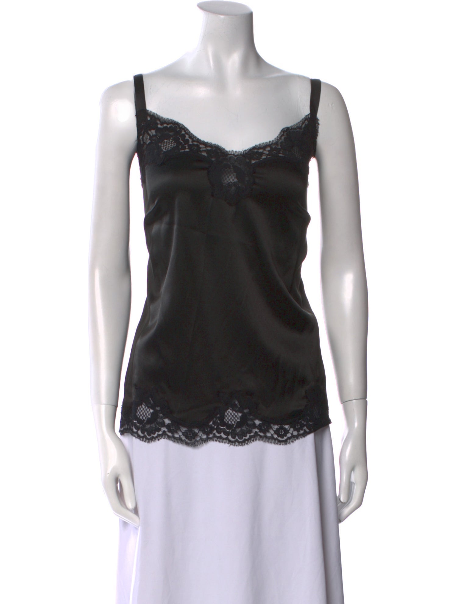Dolce & Gabbana Silk Square Neckline Top