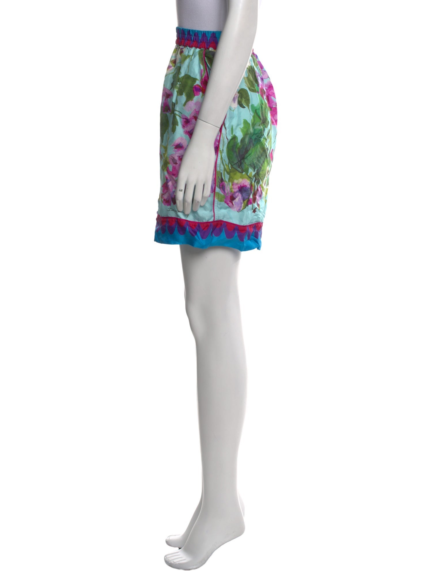 Dolce & Gabbana Silk Knee-Length Shorts