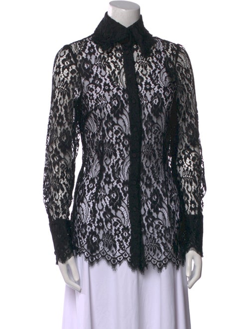 Dolce & Gabbana Lace Lace Pattern Button-Up Top