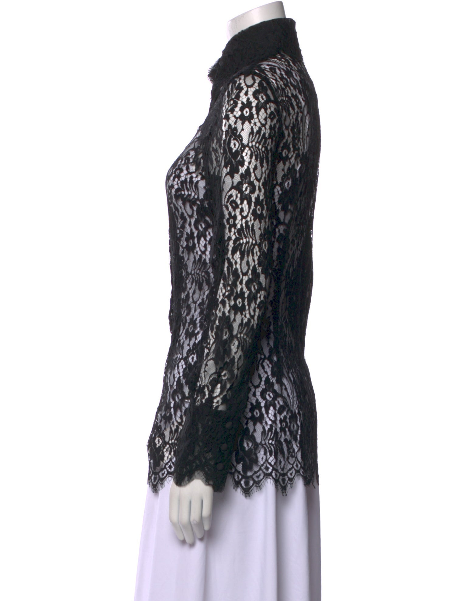 Dolce & Gabbana Lace Lace Pattern Button-Up Top