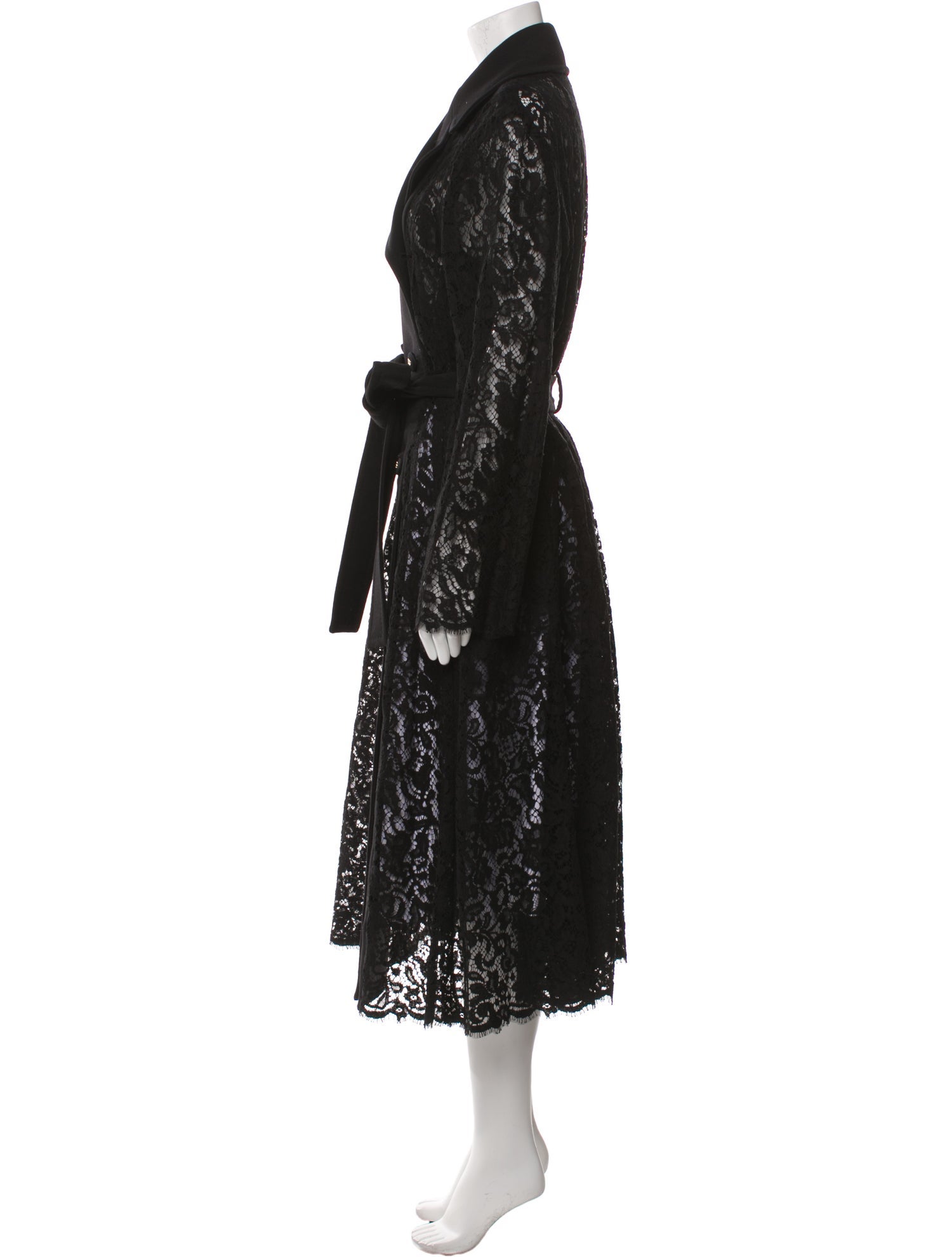 Dolce & Gabbana Lace Pattern Trench Coat
