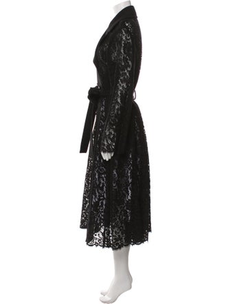 Dolce & Gabbana Lace Pattern Trench Coat