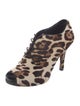 Dolce & Gabbana Ponyhair Animal Print Slingback Sandals