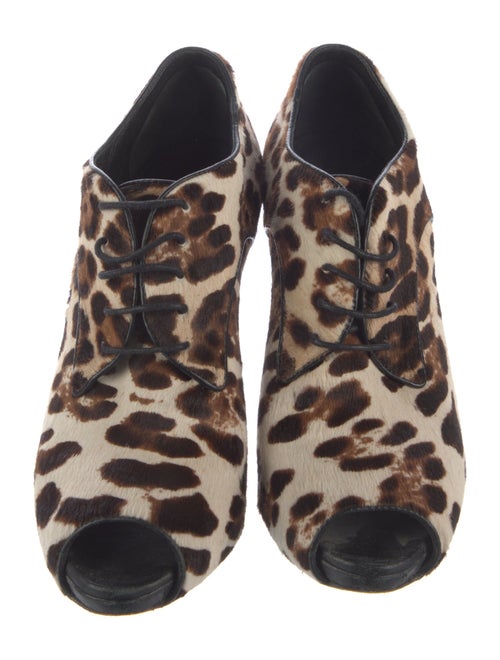 Dolce & Gabbana Ponyhair Animal Print Slingback Sandals