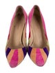 Dolce & Gabbana Suede Colorblock Pattern Pumps