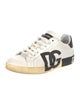 Dolce & Gabbana Leather Graphic Print Sneakers