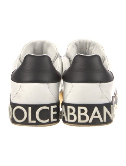 Dolce & Gabbana Leather Graphic Print Sneakers