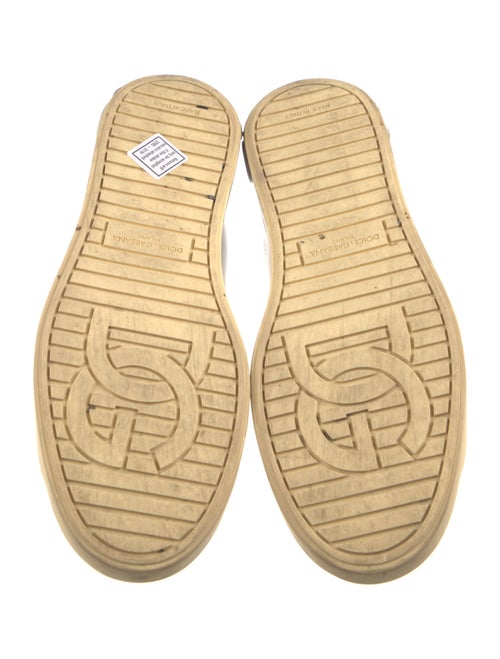 Dolce & Gabbana Leather Graphic Print Sneakers