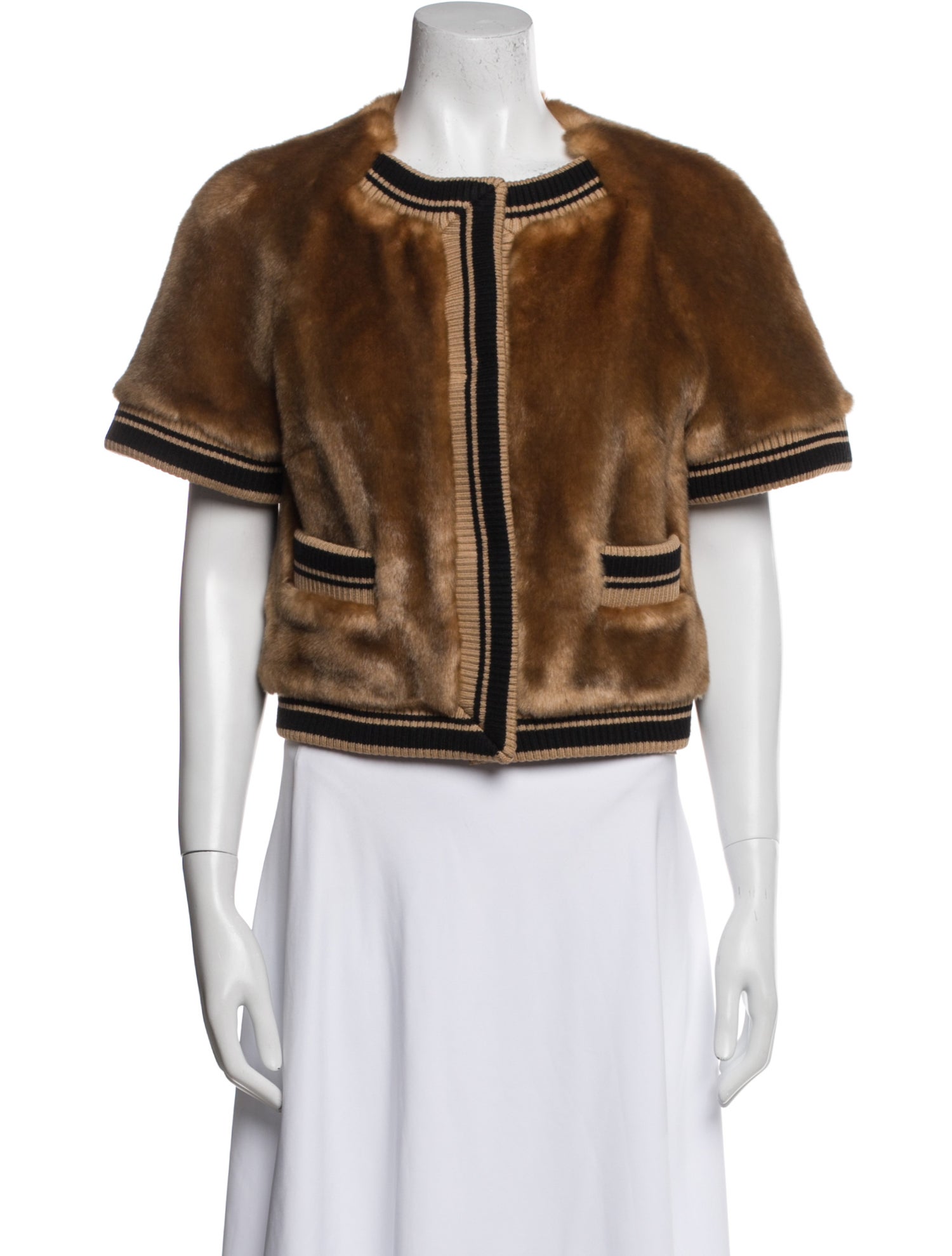 Dolce & Gabbana Faux Fur Biker Jacket