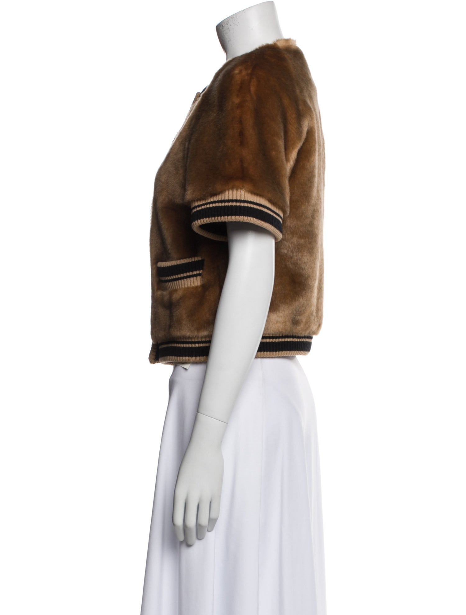 Dolce & Gabbana Faux Fur Biker Jacket