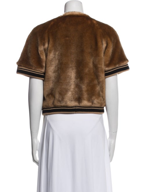 Dolce & Gabbana Faux Fur Biker Jacket