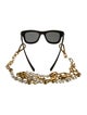 Dolce & Gabbana Faux Pearl Accents Square Sunglasses