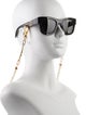 Dolce & Gabbana Faux Pearl Accents Square Sunglasses