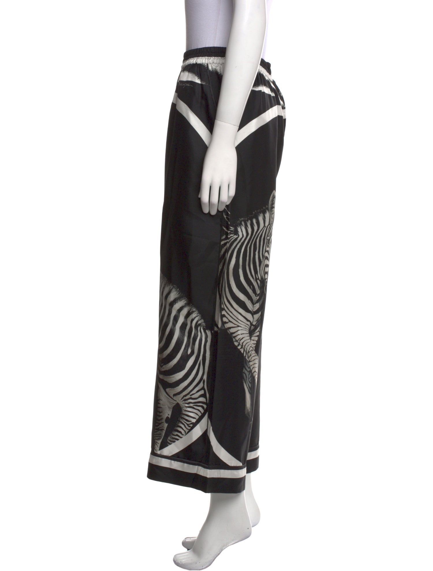 Dolce & Gabbana Silk Wide Leg Pants