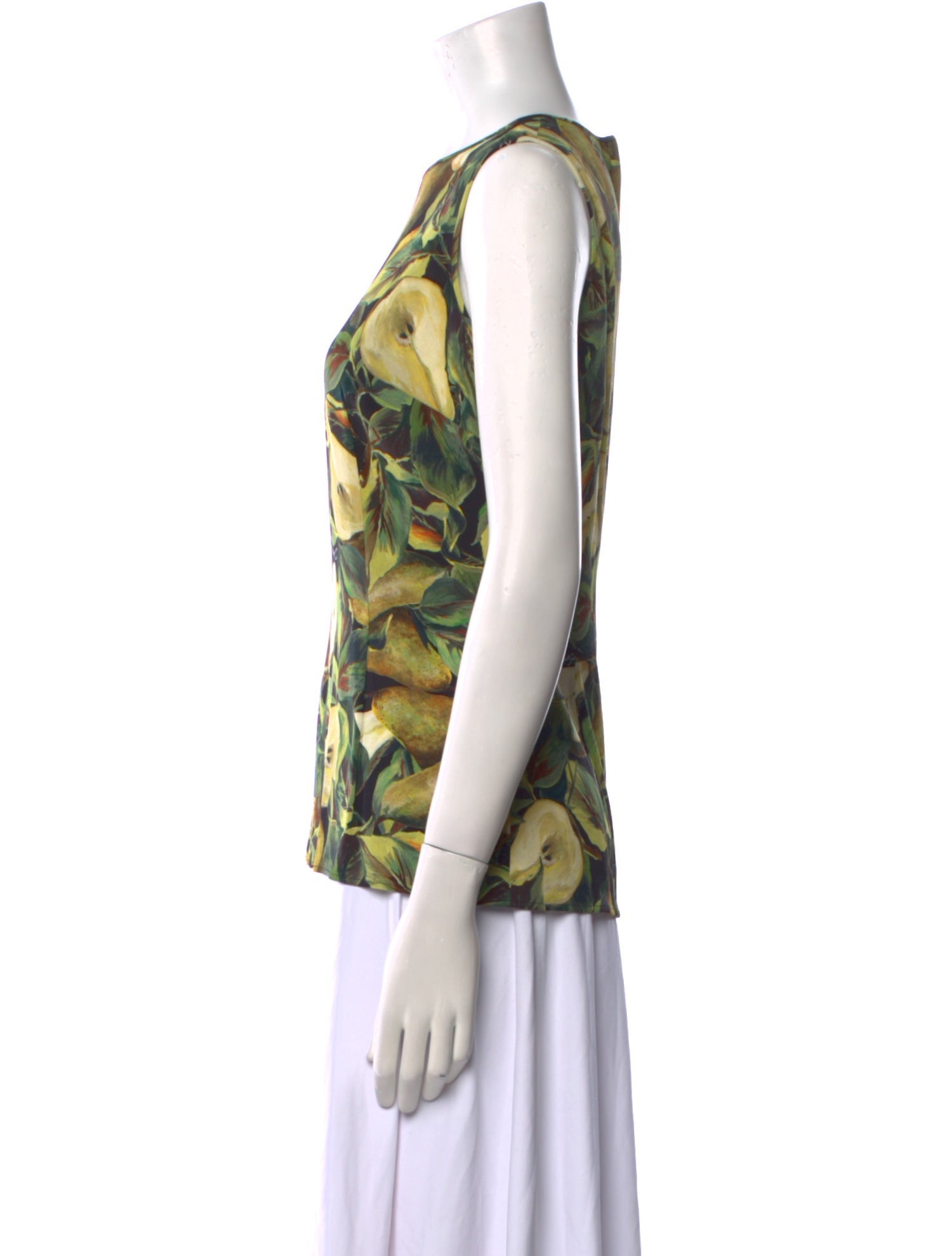 Dolce & Gabbana Printed Crew Neck Blouse