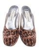 Dolce & Gabbana Velvet Animal Print Mules