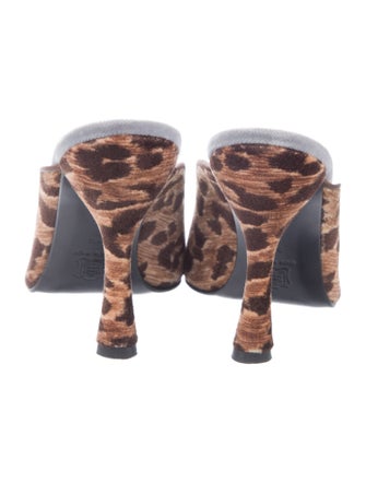 Dolce & Gabbana Velvet Animal Print Mules