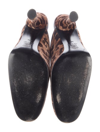 Dolce & Gabbana Velvet Animal Print Mules