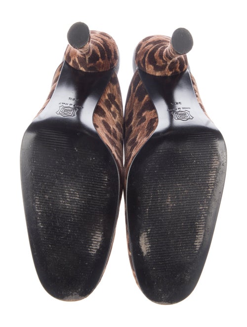Dolce & Gabbana Velvet Animal Print Mules