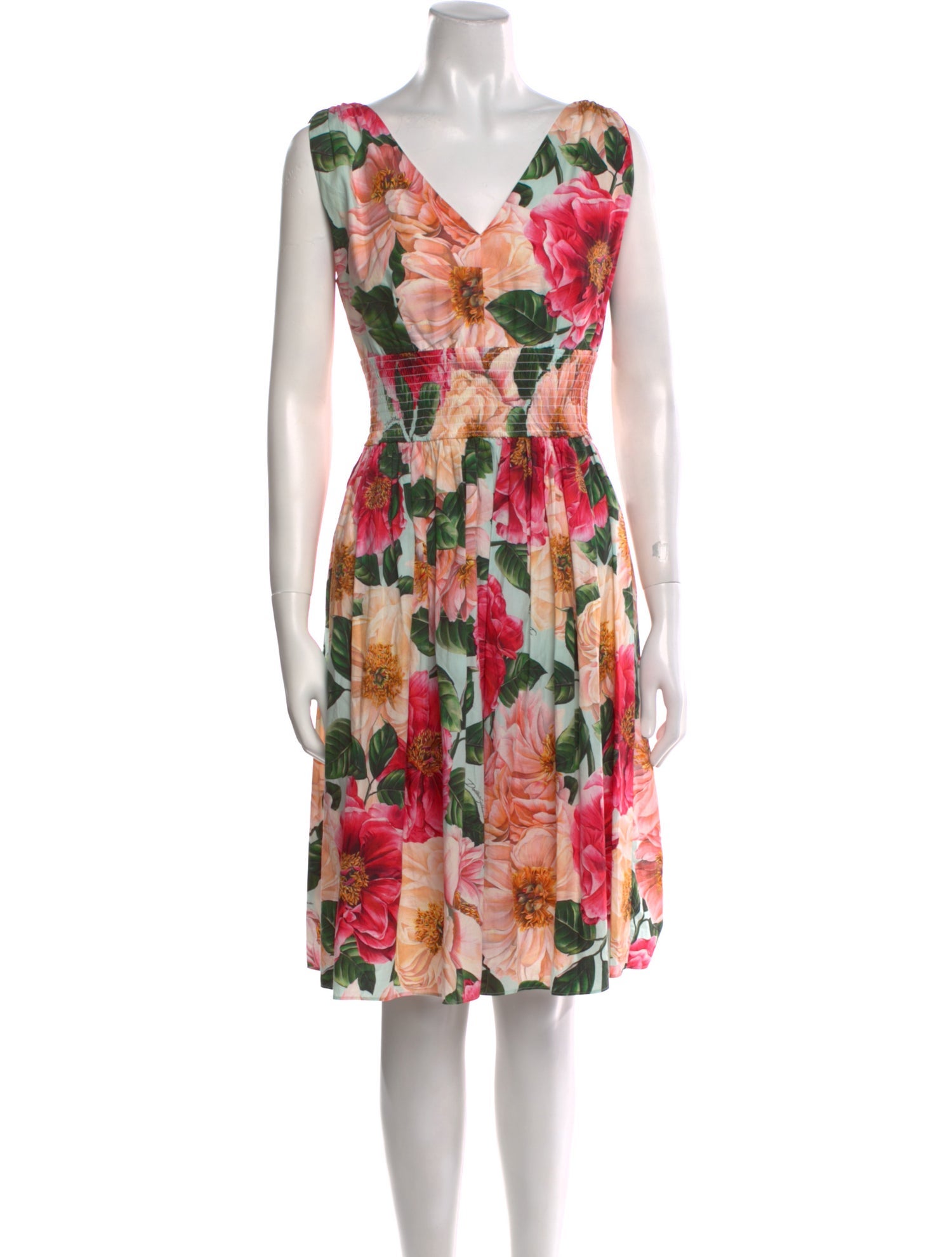 Dolce & Gabbana Floral Print Knee-Length Dress
