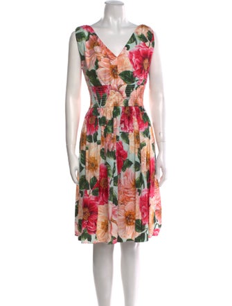 Dolce & Gabbana Floral Print Knee-Length Dress