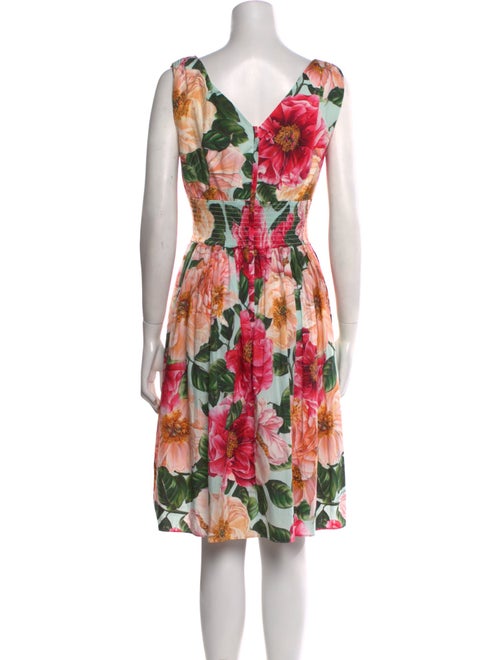 Dolce & Gabbana Floral Print Knee-Length Dress