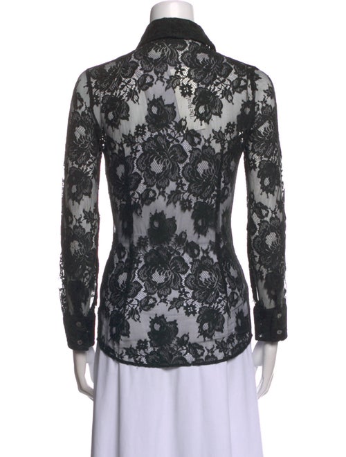 D&G Lace Lace Pattern Button-Up Top