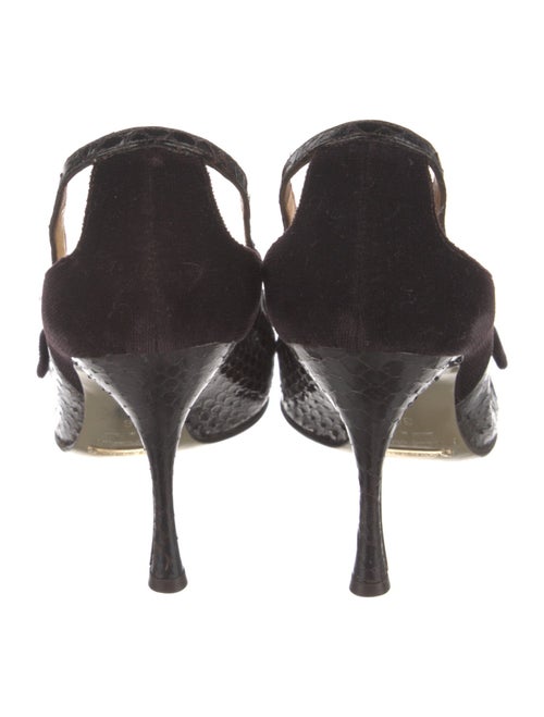 Dolce & Gabbana Snakeskin Bow Accents Pumps