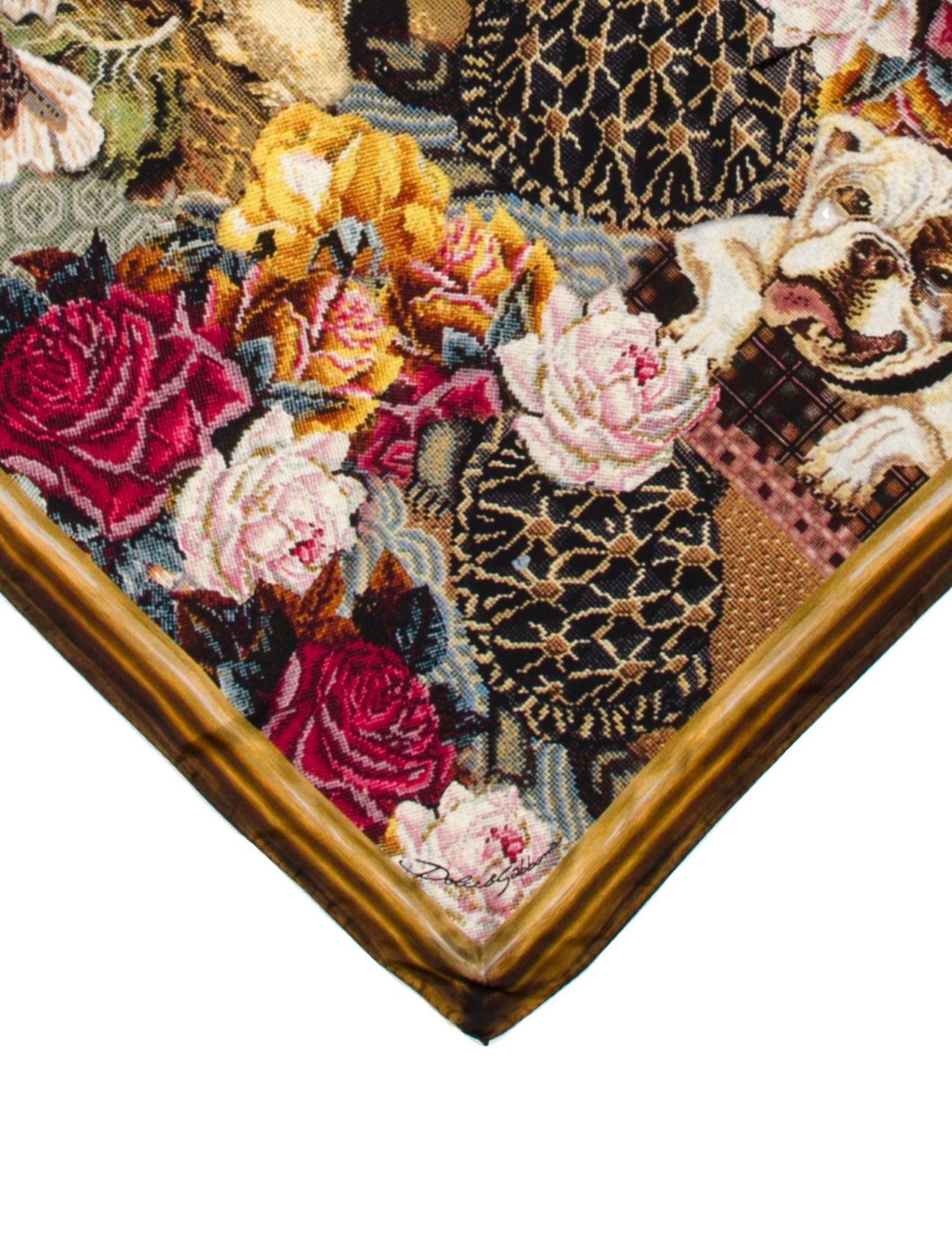 Dolce & Gabbana Silk Floral Print Scarf w/ Tags