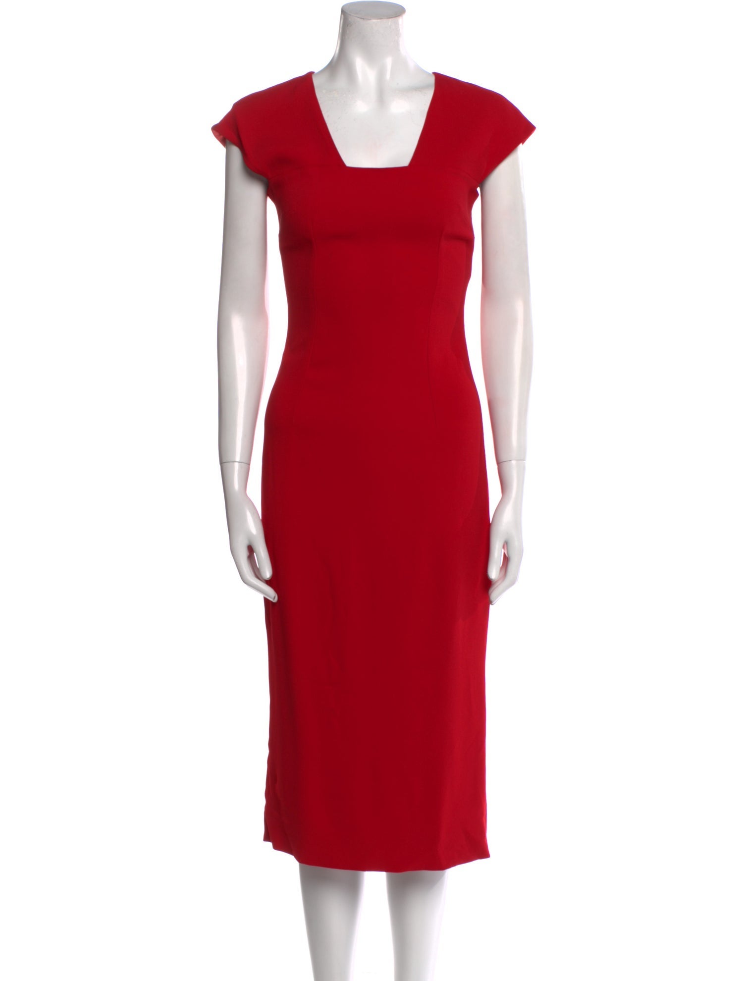 Dolce & Gabbana Virgin Wool Midi Length Dress