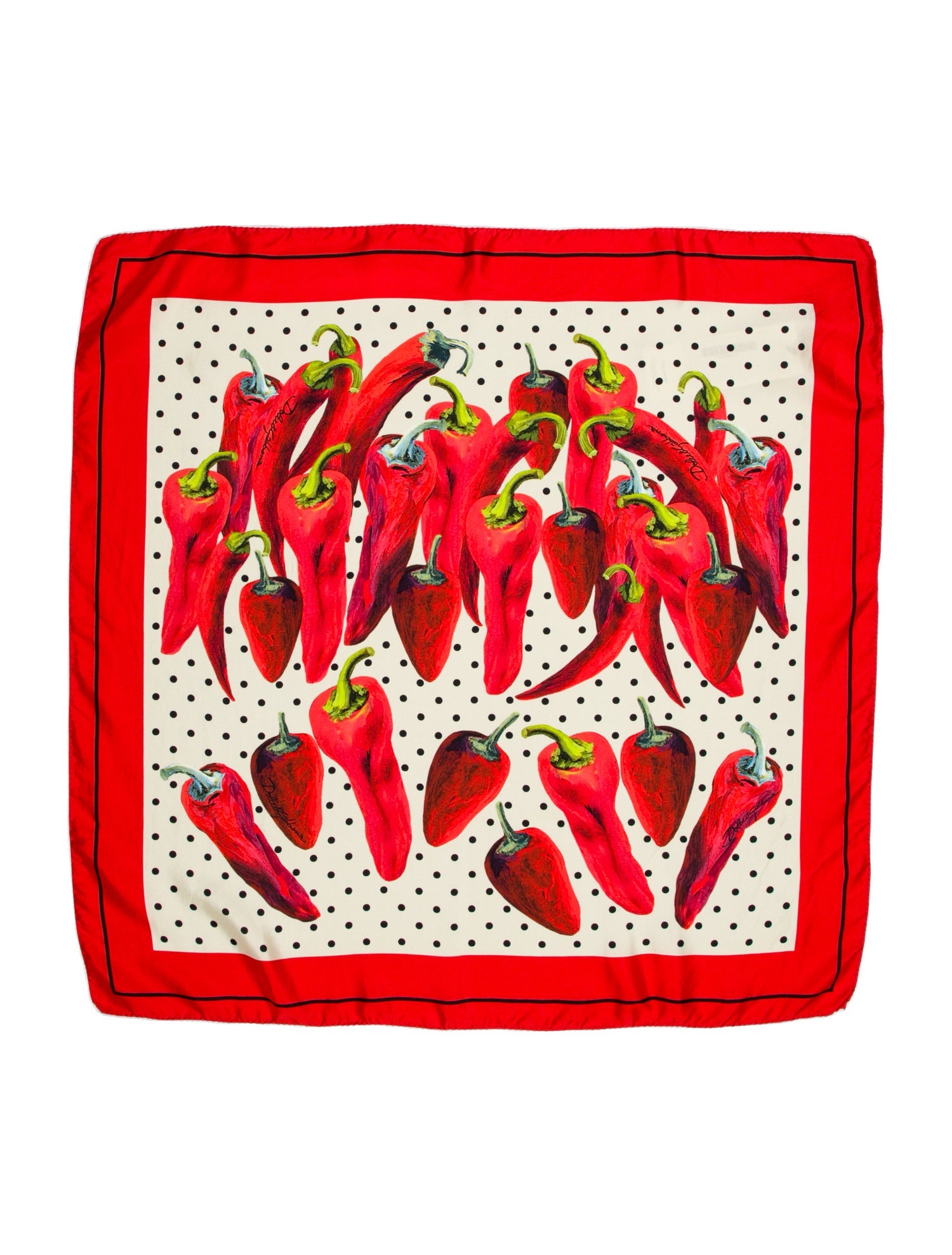 Dolce & Gabbana Silk Floral Print Scarf