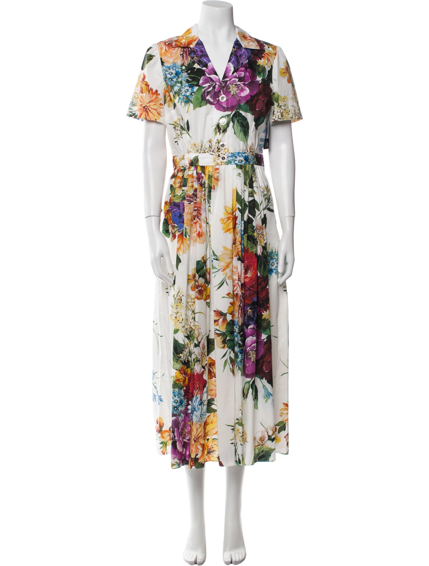 Dolce & Gabbana Floral Print Long Dress w/ Tags
