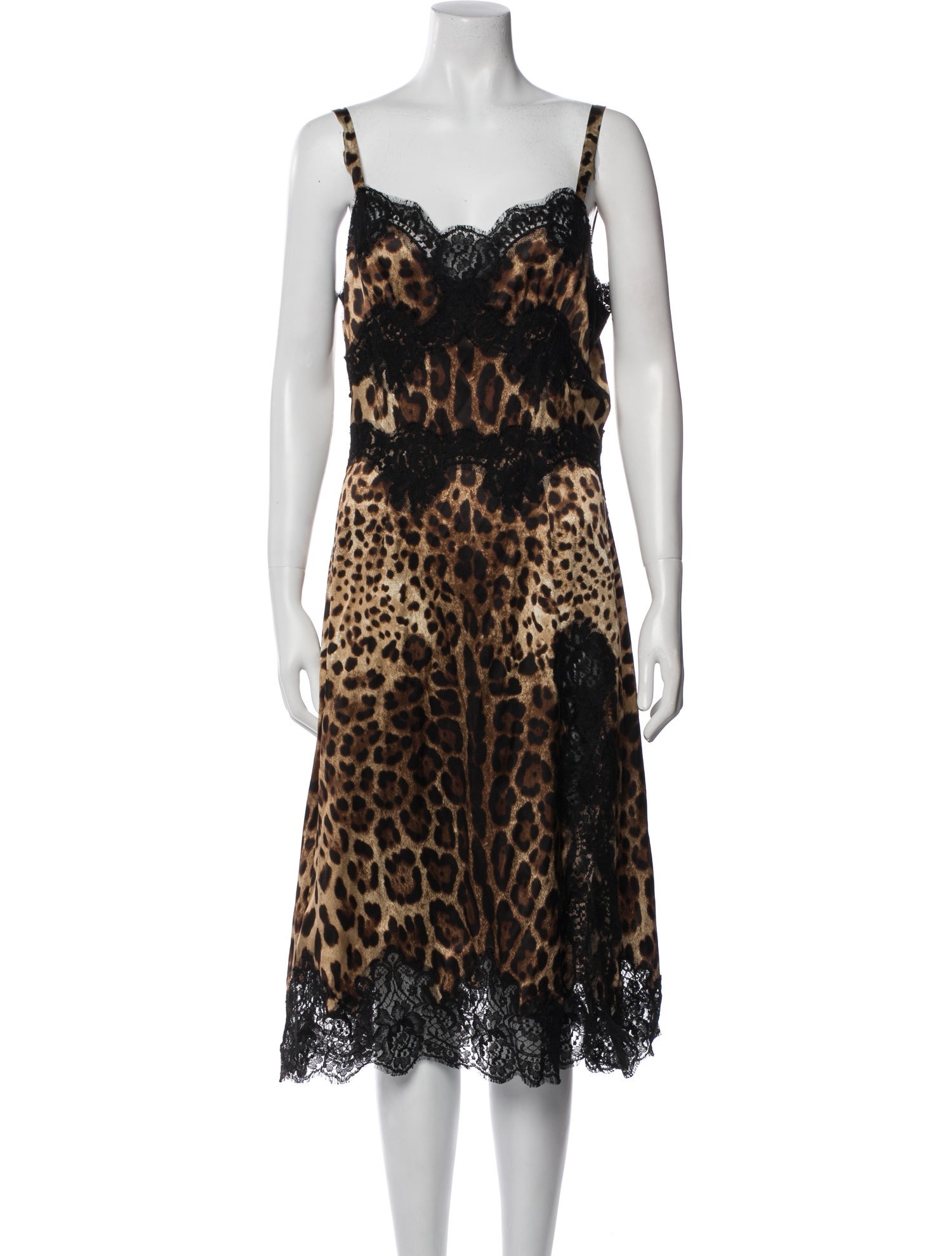 Dolce & Gabbana Silk Midi Length Dress w/ Tags