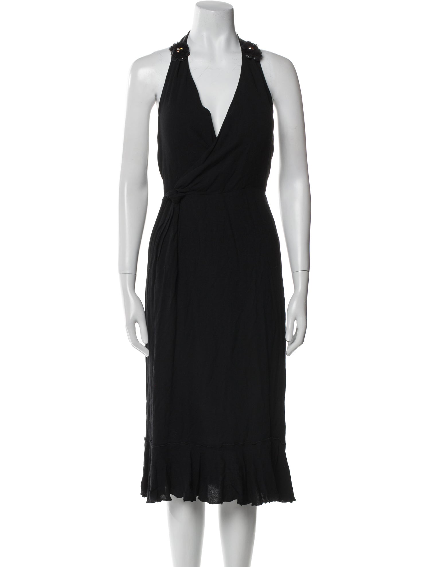 D&G V-Neck Midi Length Dress