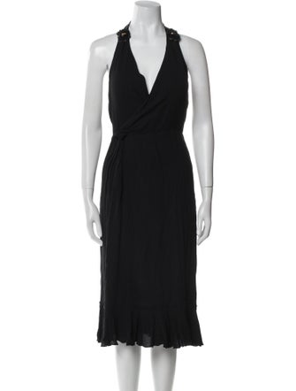 D&G V-Neck Midi Length Dress