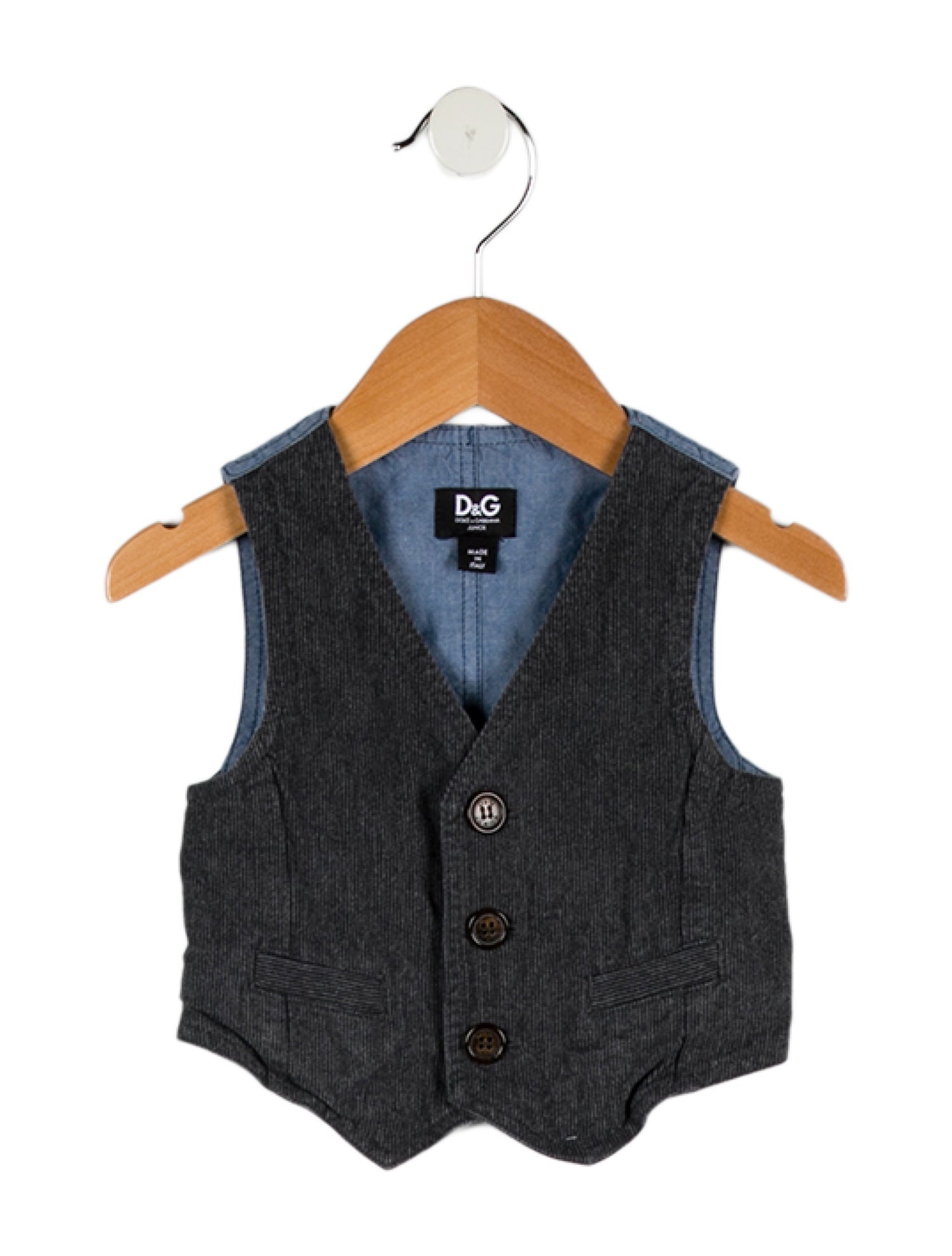 Dolce & Gabbana toddler boys' grey and blue vest