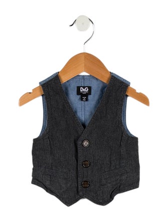 Dolce & Gabbana toddler boys' grey and blue vest