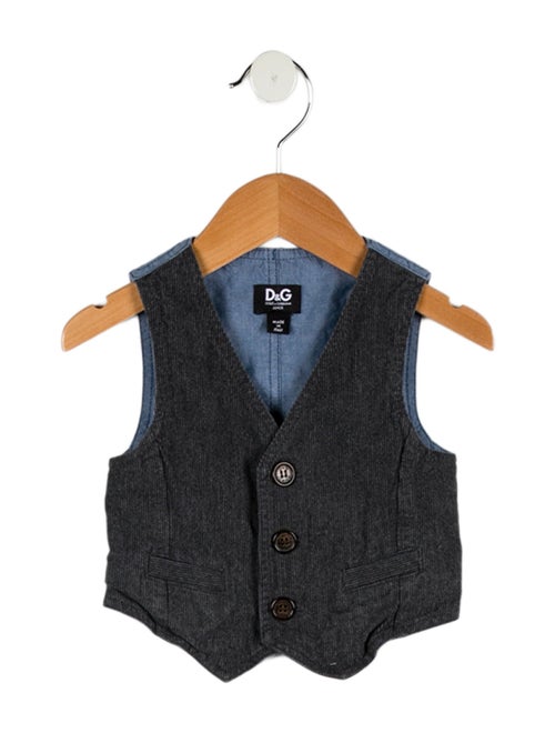 Dolce & Gabbana toddler boys' grey and blue vest