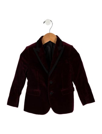 Dolce & Gabbana toddler boys' burgundy and black blazer