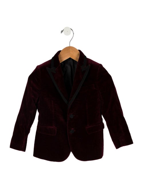 Dolce & Gabbana toddler boys' burgundy and black blazer