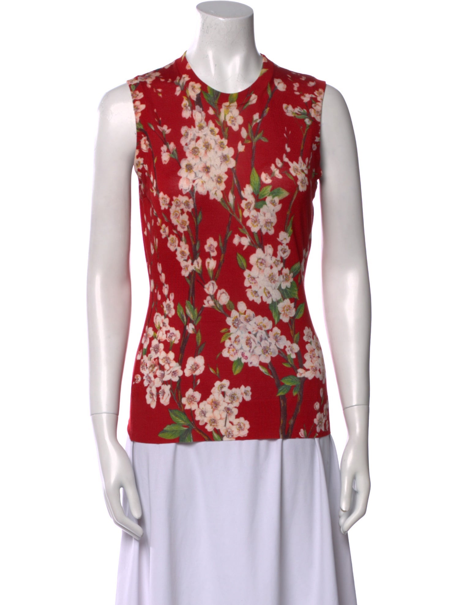 Dolce & Gabbana Silk Floral Print Top