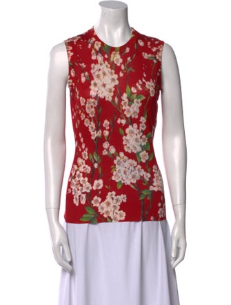 Dolce & Gabbana Silk Floral Print Top