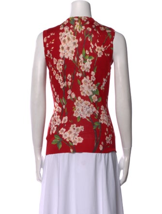 Dolce & Gabbana Silk Floral Print Top