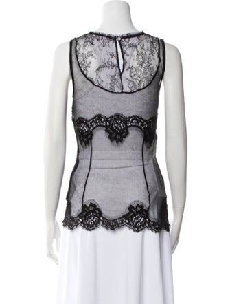 Dolce & Gabbana Lace Pattern Crew Neck Top