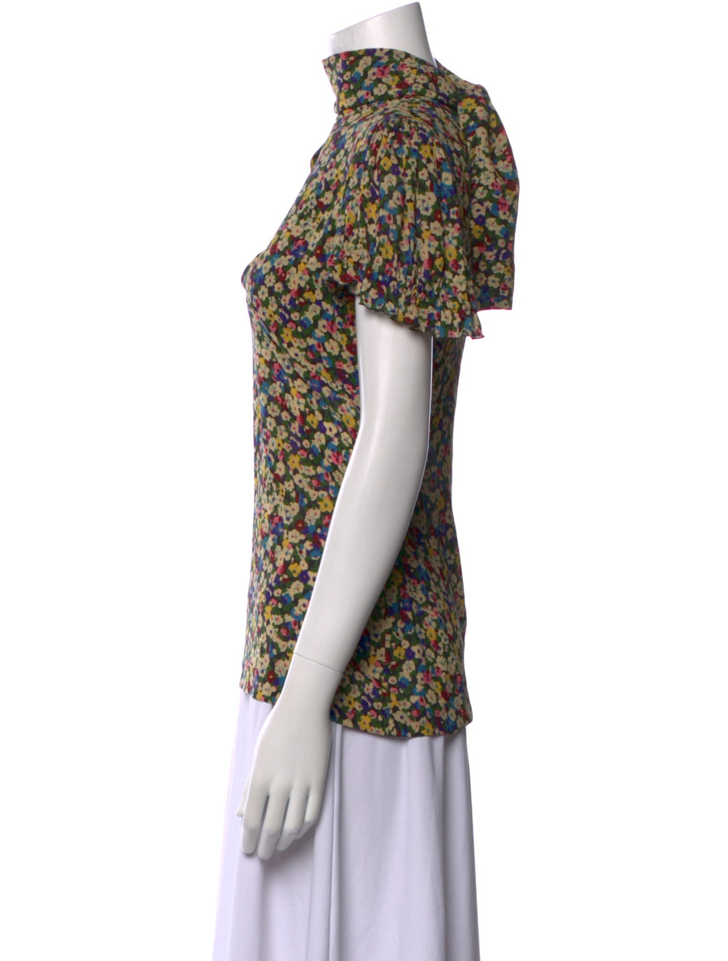 Dolce & Gabbana Silk Floral Print Blouse