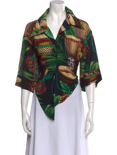 Dolce & Gabbana Silk Printed Polo